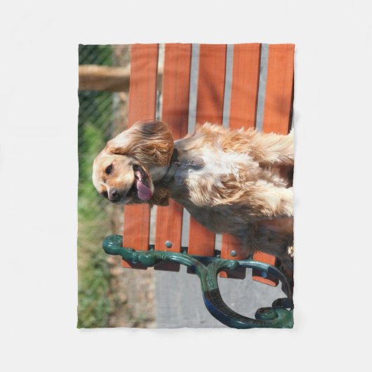 Cockerspaniel-Hundethrow-Fleecedecke Fleecedecke (Vorderseite)