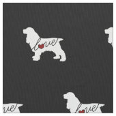 Cockerspaniel-Liebe Stoff (Nahaufnahme)