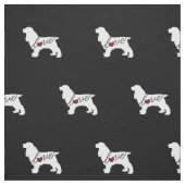 Cockerspaniel-Liebe Stoff (Muster)