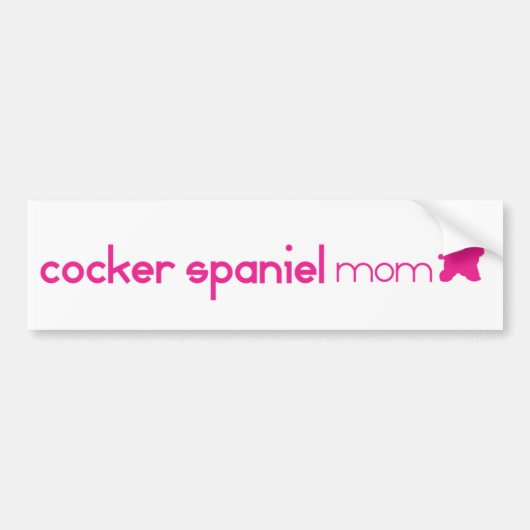 Cockerspaniel-Mama Autoaufkleber (Vorne)