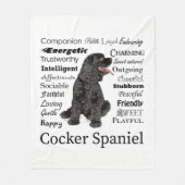 Cockerspaniel-Merkmal-Fleece-Decke Fleecedecke (Vorderseite)