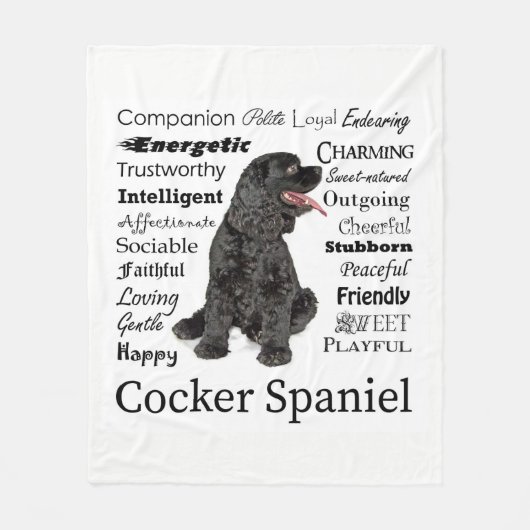 Cockerspaniel-Merkmal-Fleece-Decke Fleecedecke (Vorderseite)