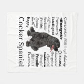 Cockerspaniel-Merkmal-Fleece-Decke Fleecedecke (Vorderseite (Horizontal))