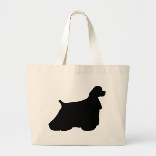 Cockerspaniel-Silhouette Jumbo Stoffbeutel (Vorne)