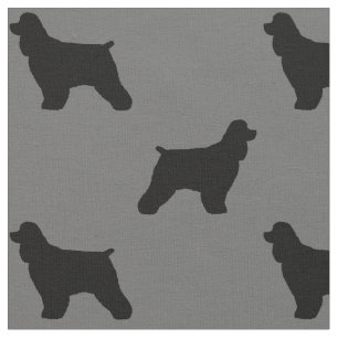 Cockerspaniel-Silhouette-Muster Stoff