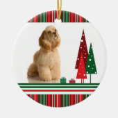 Cockerspaniel Spanial Weihnachtsverzierung Keramik Ornament (Vorne)