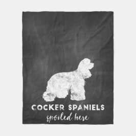 Cockerspaniel-Spaniels verdarben hier Vintage Fleecedecke