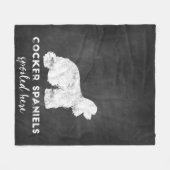 Cockerspaniel-Spaniels verdarben hier Vintage Fleecedecke (Vorderseite (Horizontal))