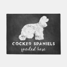 Cockerspaniel-Spaniels verdarben hier Vintage Fußmatte