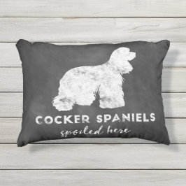 Cockerspaniel-Spaniels verdarben hier Vintage Kissen Für Draußen