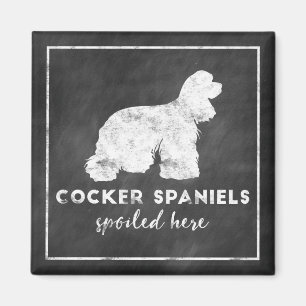 Cockerspaniel-Spaniels verdarben hier Vintage Magnet