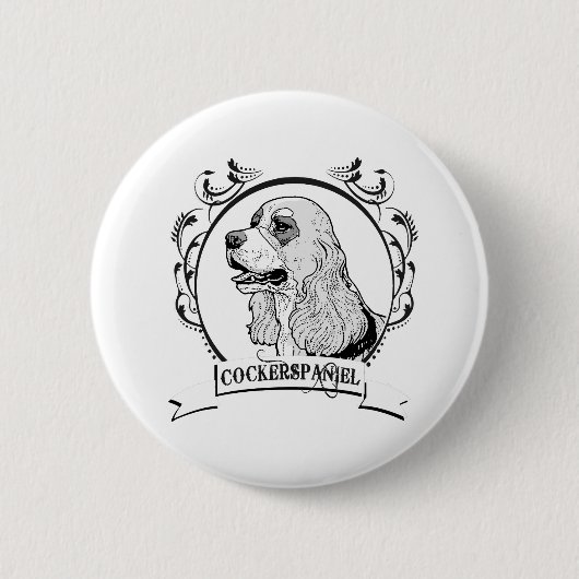 Cockerspaniel T - Shirt Button (Vorderseite)