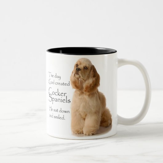 Cockerspaniel-Tasse Zweifarbige Tasse (Rechts)