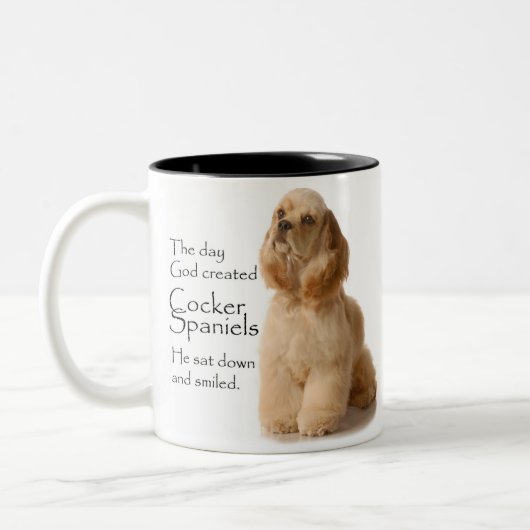 Cockerspaniel-Tasse Zweifarbige Tasse (Links)