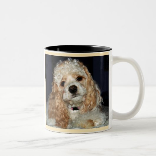 Cockerspaniel-Tasse Zweifarbige Tasse (Rechts)