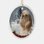 Cockerspaniel-Weihnachtsverzierung Keramik Ornament (Rechts)