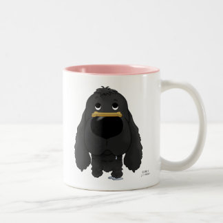 Cockerspanielvalentines-Tasse Zweifarbige Tasse