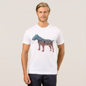 Cockney Bull Terrier Typografie T-Shirt (Vorne ganz)