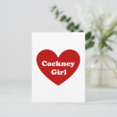 Cockney Girl Postkarte (Stehend Vorderseite)