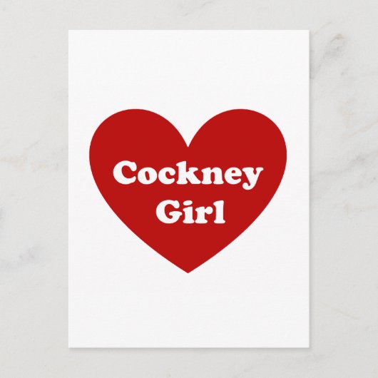 Cockney Girl Postkarte (Vorderseite)