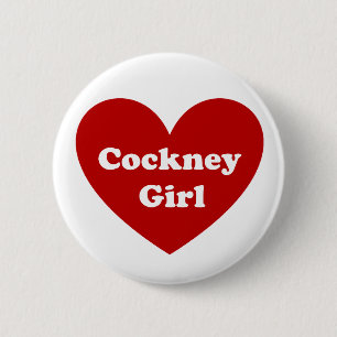 Cockney-Mädchen Button