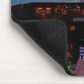 Cockpit-Ansicht des kommerziellen Jet-Flugzeugs, d Mousepad (Ecke)