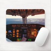 Cockpit-Ansicht des kommerziellen Jet-Flugzeugs, d Mousepad (Mit Mouse)