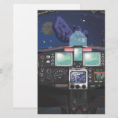 Cockpit-Cartoon Briefpapier (Vorne/Hinten)