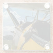 Cockpit-Foto des Flugzeugs, Vater des Coolen Flugz Glasuntersetzer (Rückseite)