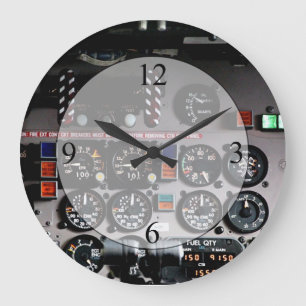 Cockpit Große Wanduhr