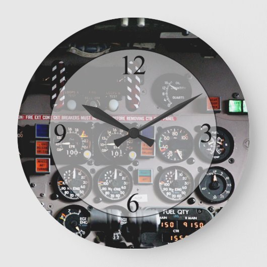 Cockpit Große Wanduhr (Vorderseite)
