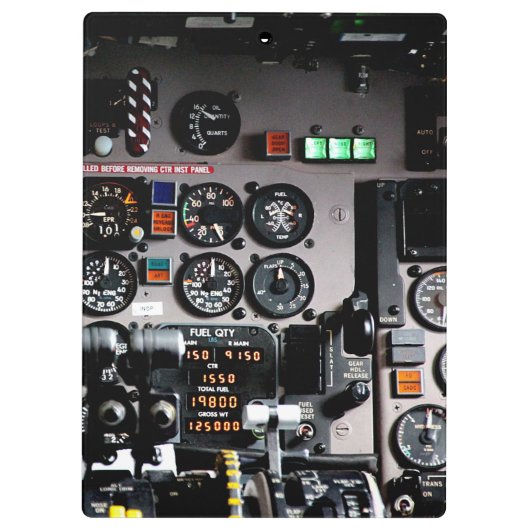 Cockpit-Klemmbrett Klemmbrett (Rückseite)