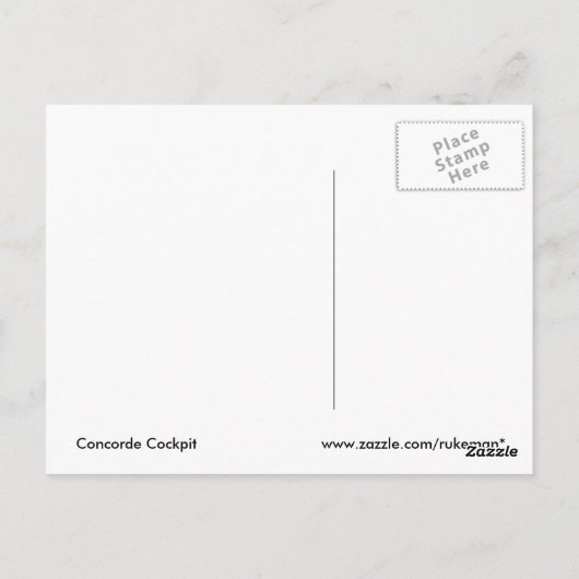 Cockpit-Postkarte Postkarte (Rückseite)