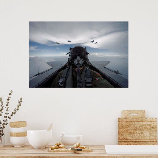 Cockpit Selfie Poster (Küche)