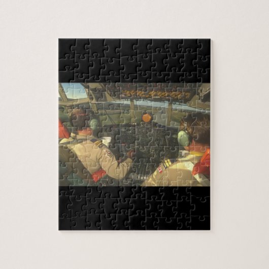 Cockpit von C-130 Hercules_Military Flugzeugen Puzzle (Vertikal)