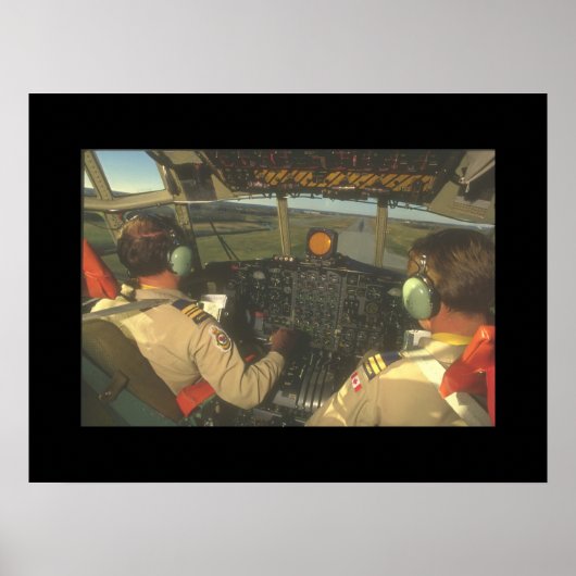 Cockpit von Herkules C-130_Militärflugzeug Poster (Vorne)