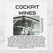 COCKPIT WEINE IN MEMORIAM TO JOE GREEN WBZ RADIO WEINETIKETT (Einzelnes Label)