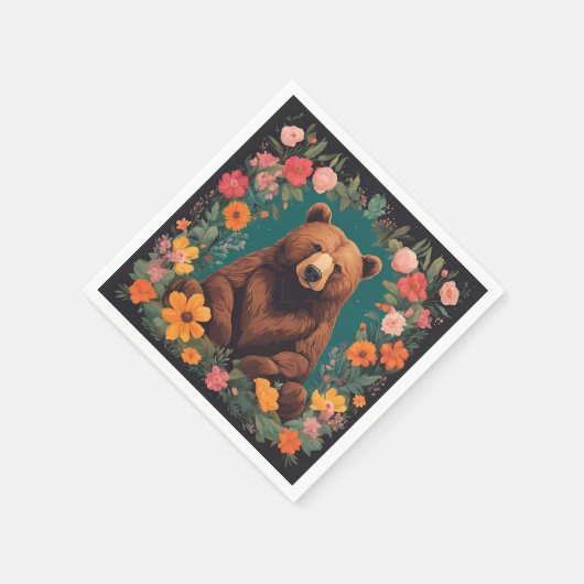 Cockpitbär Serviette (Ecke)