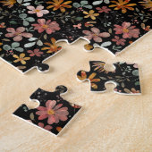 Cockpitkern Blume Erntedank schwarz Puzzle (Seite)