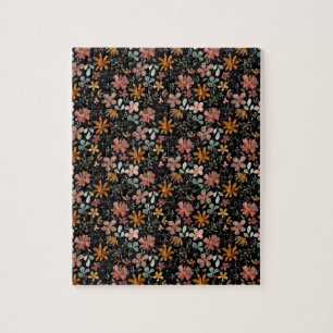 Cockpitkern Blume Erntedank schwarz Puzzle
