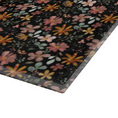 Cockpitkern Blume Erntedank schwarz Schneidebrett (Ecke)