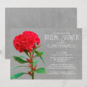 Cockscomb Bridal Dusche Einladungen (Vorne/Hinten)