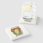 Cockscomb Steinuntersetzer (Seitenansicht)