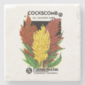 Cockscomb Steinuntersetzer (Vorderseite)