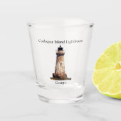 Cockspur-Insel-Leuchtturm Schnapsglas (Vorderseite)