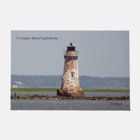 Cockspur Insel Leuchtturm Türmchen Fußmatte (Vorderseite)