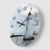 Cockspur Island Leuchtturm Große Wanduhr (Winkel)