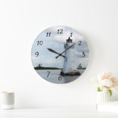 Cockspur Island Leuchtturm Große Wanduhr (Zuhause)