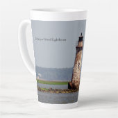 Cockspur Island Leuchtturm Latte Tasse (Linke Ecke)