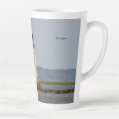 Cockspur Island Leuchtturm Latte Tasse (Rechts)